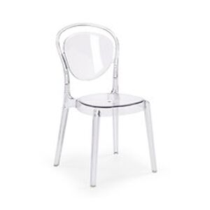 BRW Jídelní židle: K127 HALMAR - plast, polypropylen, polycarbonat: sivy