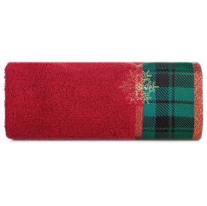 ArtFir Vánoční ručník CHERRY 01B | červená 50 x 90 cm