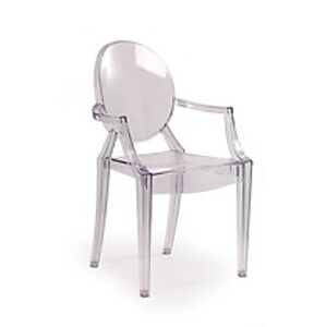 BRW Jídelní židle: K91 HALMAR - plast, polypropylen, polycarbonat: bezfarebny