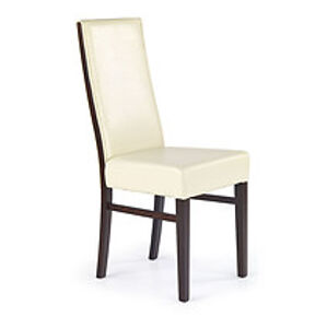 BRW Jídelní židle: Ludwik HALMAR - poťahový materiál: MG14 - eco koža, HALMAR - drevo: orech tmavý