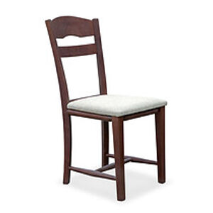 BRW Jídelní židle: Pawel HALMAR - poťahový materiál: Nábytková látka - krémova, HALMAR - drevo: orech tmavý
