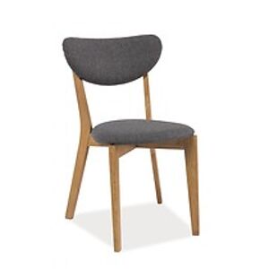 Jídelní židle: SIGNAL ANDRE SIGNAL - stoličky: dub/ látka tap.41 sivá