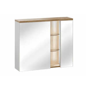 ArtCom Zrcadlová koupelnová skříňka BAHAMA White 841 | 80 cm