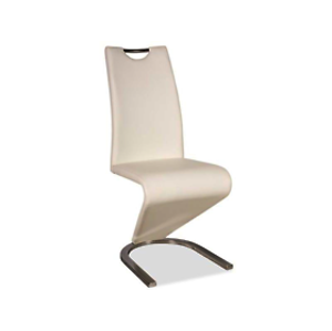 Jídelní židle: SIGNAL H-090 bílá SIGNAL - stoličky: chróm/ekokoža biela