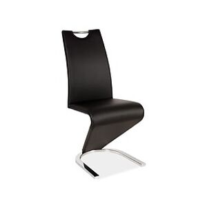Jídelní židle: SIGNAL H-090 černá SIGNAL - stoličky: chróm/ekokoža čierna