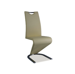 Jídelní židle: SIGNAL H-090 krémová SIGNAL - stoličky: chróm/ekokoža krémová