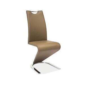 Jídelní židle: SIGNAL H-090 latté SIGNAL - stoličky: chróm/ ekokoža latte
