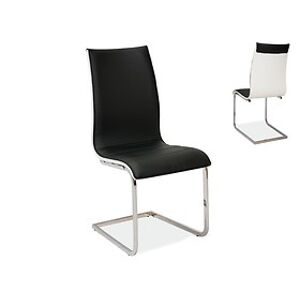 Jídelní židle: SIGNAL H-133 SIGNAL - stoličky: chróm/ekokoža čierna