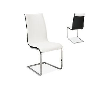 Jídelní židle: SIGNAL H-133 SIGNAL - stoličky: chróm/ekokoža biela