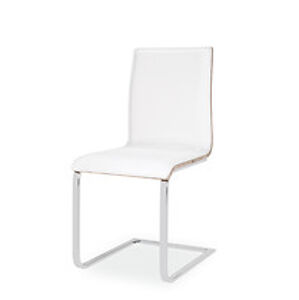 Jídelní židle: SIGNAL H-690 SIGNAL - stoličky: chróm/ekokoža biela