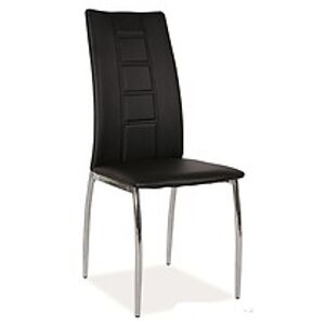 Jídelní židle: SIGNAL H-880 SIGNAL - stoličky: chróm/ekokoža čierna