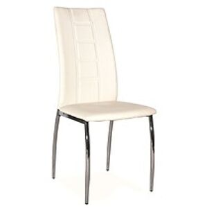 Jídelní židle: SIGNAL H-880 SIGNAL - stoličky: chróm/ekokoža biela