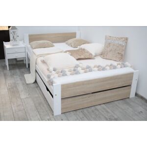 Elvisia Manželská postel LEA | 140 x 200 cm Barva: dub sonoma