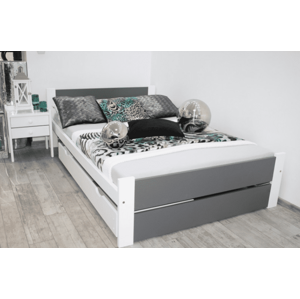 Elvisia Manželská postel LEA | 160 x 200 cm Barva: Šedá