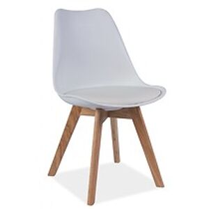 Jídelní židle: SIGNAL KRIS SIGNAL - stoličky: ekokoža/dub/biela