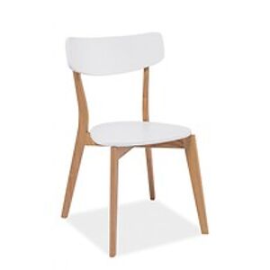 Jídelní židle: SIGNAL Moss SIGNAL - stoličky: drevo dub/ MDF biela