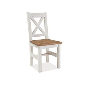 Jídelní židle: SIGNAL POPRAD SIGNAL - stoličky: borovica - medovo hnedá/ biela patina