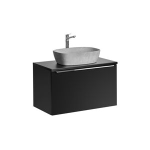 ArtCom Koupelnová skříňka s umyvadlem a deskou SANTA FE Black DU80/1 | 80 cm