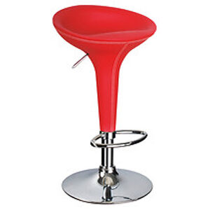 BRW Barová židle: A-100 SIGNAL - stoličky: chróm/ekokoža červená