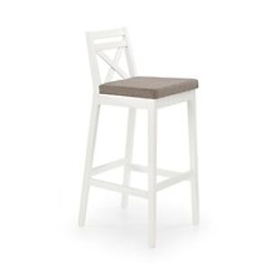 Barová židle: HALMAR BORYS HALMAR - poťahový materiál: Nábytková látka - inari 23, HALMAR - drevo: buk biela