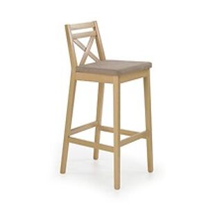 Barová židle: HALMAR BORYS HALMAR - poťahový materiál: Nábytková látka - inari 23, HALMAR - drevo: dub sonoma