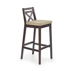 Barová židle: HALMAR BORYS HALMAR - poťahový materiál: Nábytková látka - vila 2, HALMAR - drevo: orech tmavý