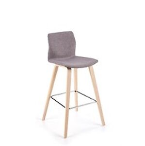 Barová židle: HALMAR H80 HALMAR - poťahový materiál: Nábytková látka - sivá, HALMAR - drevo: preglejka