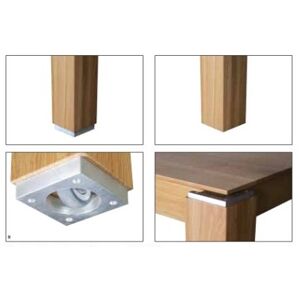 Drewmax Jídelní stůl - masiv ST381 / dub Doplněk: Hliníkové ukončení nohou stolu