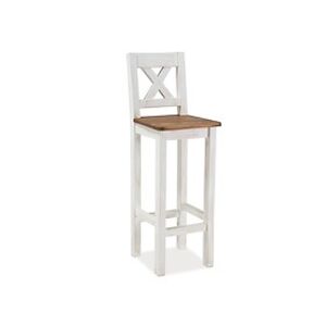 Barová židle: SIGNAL POPRAD SIGNAL - stoličky: borovica - medovo hnedá/ biela patina