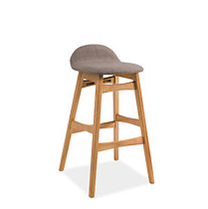 Barová židle: SIGNAL TRENTO SIGNAL - stoličky: drevo dub/ tkanina sivá tap.40
