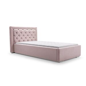 ArtIdz Čalouněná jednolůžková postel DANIELLE | růžová 90 x 200 cm