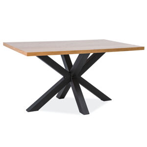 Kovově - dřevěné jídelní stoly