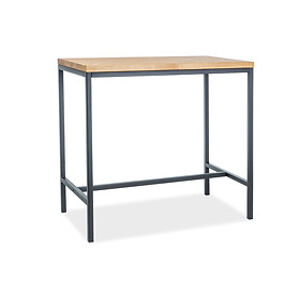Barový stolek: SIGNAL METRO SIGNAL - stoly: prírodná dyha/ kov - dub/ čierna