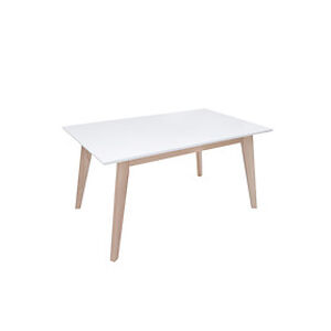 Black Red White Jídelní stůl: AMMAN Farba: dub sonoma, Farba dreva/ platu: biela teplá