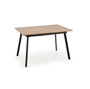 Jídelní stůl: HALMAR Albona HALMAR - drevo: MDF dub sonoma/ sivá, HALMAR - sklo/kov: kov čierny