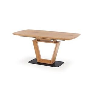 Jídelní stůl: HALMAR BLACKY HALMAR - drevo: MDF laminovaná - dub zlatý, HALMAR - sklo/kov: kov čierny