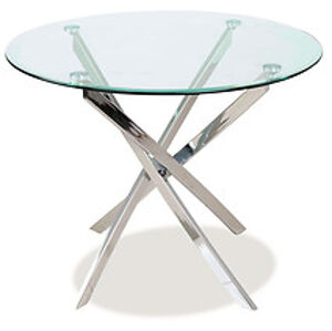 Jídelní stůl: SIGNAL AGIS SIGNAL - stoly: sklo bezfarebné/ kov