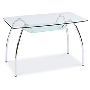 Jídelní stůl: SIGNAL ARACHNE I SIGNAL - stoly: sklo tvrdené-číre/chróm