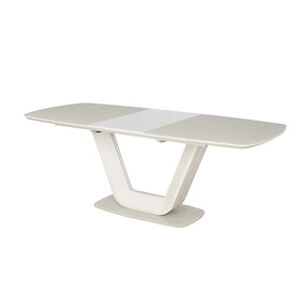Jídelní stůl: SIGNAL ARMANI SIGNAL - stoly: MDF tvrdé sklo/ krémová