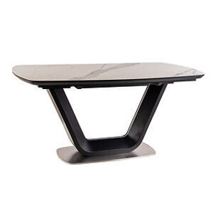 Jídelní stůl: SIGNAL ARMANI CERAMIC SIGNAL - stoly: biela/ čierna matná