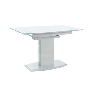 Jídelní stůl: SIGNAL AUSTIN SIGNAL - stoly: MDF tvrdé sklo/biely lak