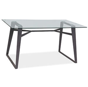 Jídelní stůl: SIGNAL BOLT SIGNAL - stoly: sklo bezfarebné/ čierna