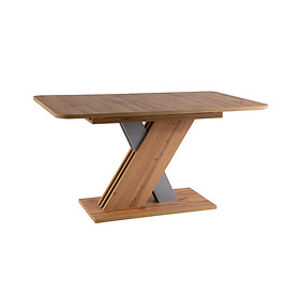Jídelní stůl: SIGNAL EXEL SIGNAL - stoly: dub wotan/ strieborná
