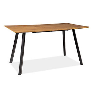 Jídelní stůl: SIGNAL MANO SIGNAL - stoly: dub/čierny kov