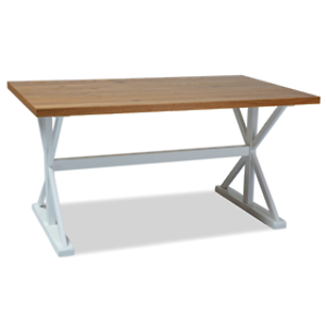Jídelní stůl: SIGNAL OXFORD SIGNAL - stoly: dub prírodný/ biela