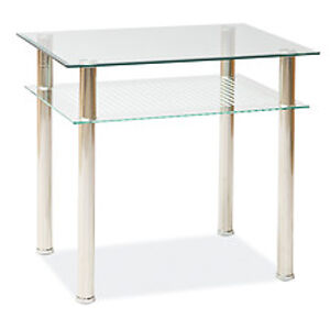 Jídelní stůl: SIGNAL PIXEL SIGNAL - stoly: sklo bezfarebné/ kov