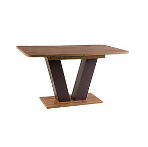 Jídelní stůl: SIGNAL PLATON SIGNAL - stoly: dub wotan/ hnedá