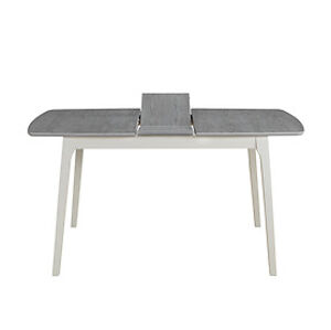 Jídelní stůl: SIGNAL RIMINI SIGNAL - stoly: MDF sivá/ drevo biele