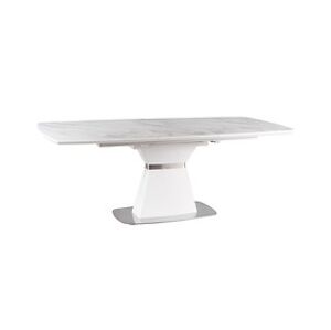 Jídelní stůl: SIGNAL SATURN II CERAMIC SIGNAL - stoly: biely mramor/ biela matná