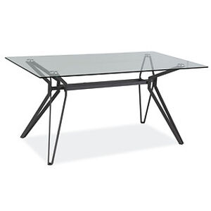Jídelní stůl: SIGNAL TIVOLI SIGNAL - stoly: sklo tvrdené/ kov sivý